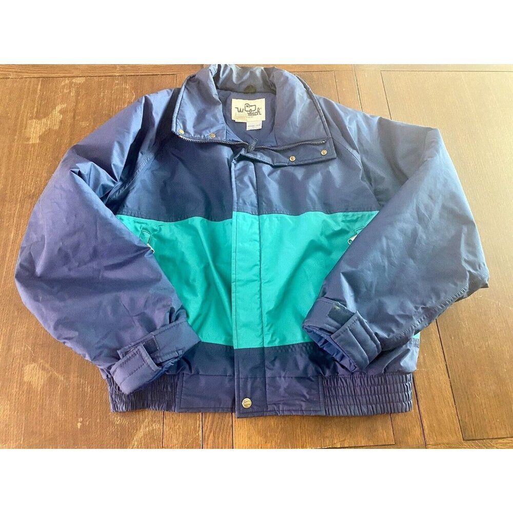 Woolrich Gore-Tex Jacket Size XL Made In USA Blue Teal Coat‎ Vintage READ